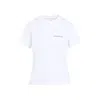 Victoria Beckham Womens White Logo-print Regular-fit Organic-cotton Jersey T-shirt Xl
