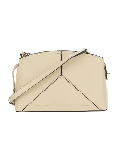 Victoria Beckham Logo Shoulder Bag In Nude
