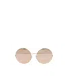 Victoria Beckham Round Frame Sunglasses In Nude