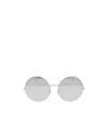 Victoria Beckham Round Frame Sunglasses In White