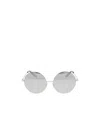 Victoria Beckham Round Frame Sunglasses In White