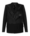 Victoria Beckham Logo-tag Blazer In Black
