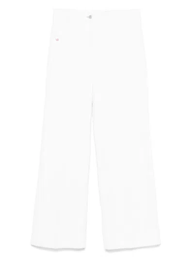 Victoria Beckham Logo-tag Jeans In White
