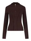 Victoria Beckham Logo Zip Sweatshirt