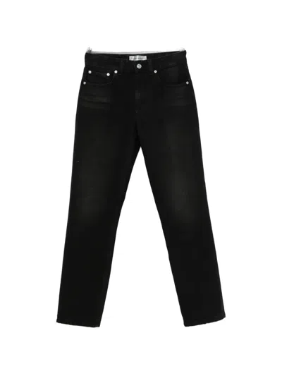 Victoria Beckham Logo-patch Jeans In Black