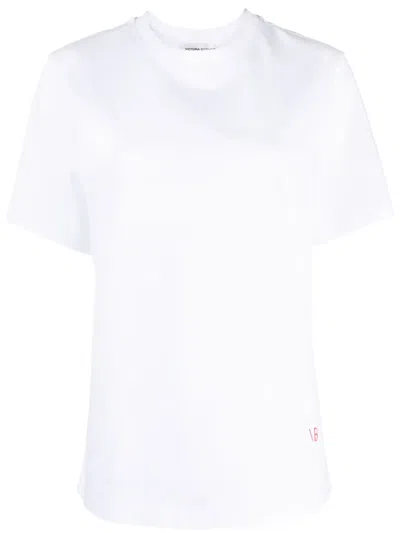 Victoria Beckham Logo-print Cotton T-shirt In White