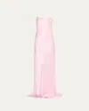 Victoria Beckham Satin Maxi Slip Dress In Rosa