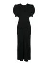 Victoria Beckham Womens Black Slim-fit Ruched Stretch-woven Maxi Dress In Black