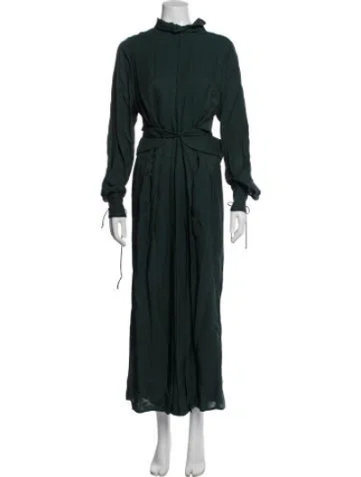 Pre-owned Victoria Beckham Long Dress In Green