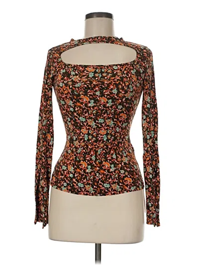Pre-owned Victoria Beckham Long Sleeve Blouse In Brown