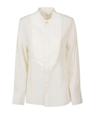 Victoria Beckham Long Sleeve Buttoned Shirt In Neutral