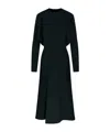 Victoria Beckham Dolman Viscose Blend Midi Dress In Black