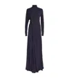 Victoria Beckham Draped Jersey Gown In Navy