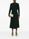 Victoria Beckham Dolman Viscose Blend Midi Dress In Green