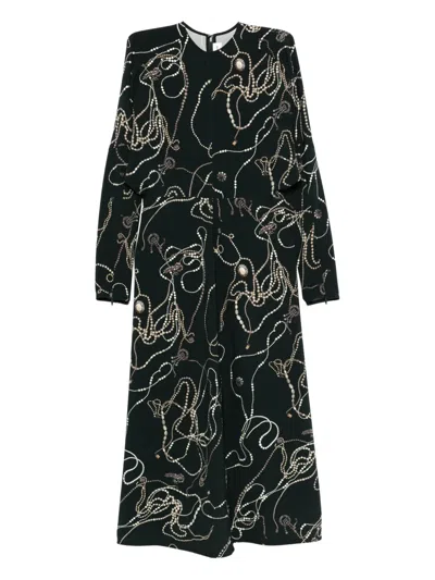 Victoria Beckham Long-sleeve Dress In Black