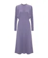 Shop Victoria Beckham Iris Midi Dress In Lavender