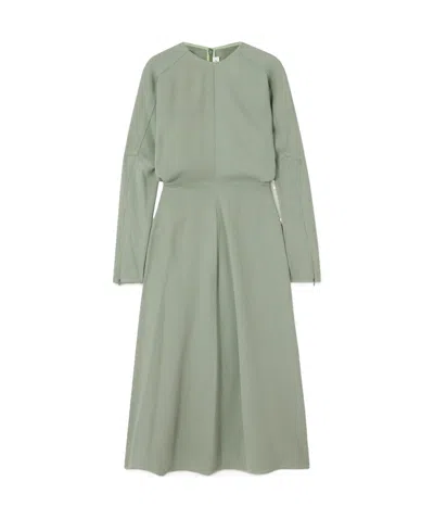 Victoria Beckham Paneled Crepe Midi Dress In Pattern