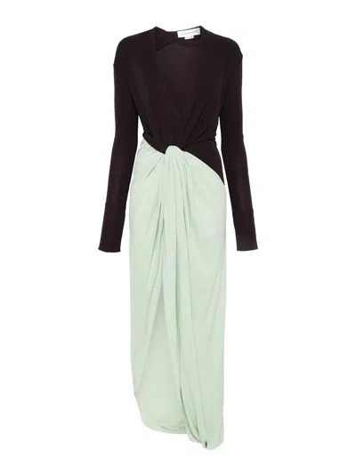 Victoria Beckham Long Sleeve Knot In Dark Brown