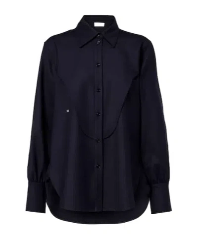Victoria Beckham Long Sleeve Shirt In Black