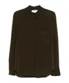 Victoria Beckham Long Sleeve Shirt In Green