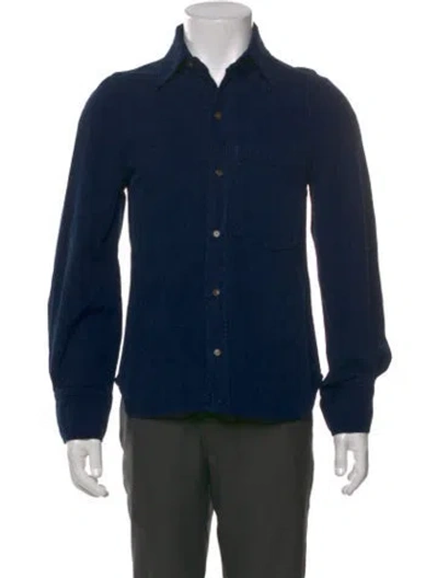 Pre-owned Victoria Beckham Long Sleeve Shirt W/ Tags In Blue