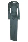 VICTORIA BECKHAM LONG SLEEVE SLASH NECK JERSEY GOWN