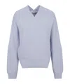 Victoria Beckham Wool And Cashmere Blend Jumper In Blue