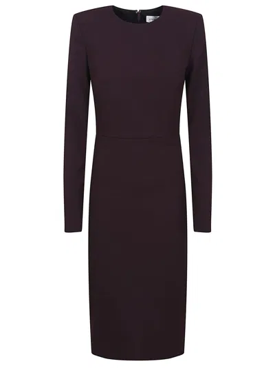Victoria Beckham Long Sleeve T-shirt Fitted In Brown