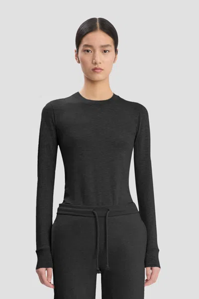 Victoria Beckham Long Sleeve T-shirt In Black