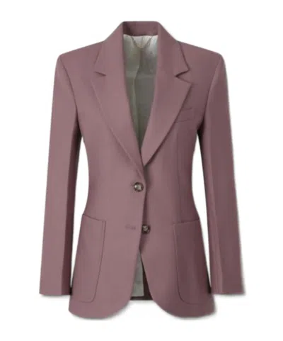 Victoria Beckham Long-sleeved Blazer In Gold