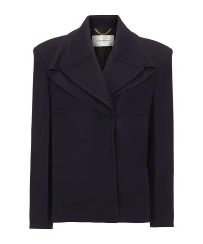 VICTORIA BECKHAM POINTED-SHOULDER PEACOAT
