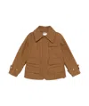Victoria Beckham Cotton Jacket In Brown