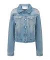 Victoria Beckham Long-sleeved Denim Coat In Blue