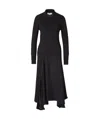 Victoria Beckham Henley Midi Dress In Black