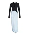 Victoria Beckham Long-sleeved Dress In Blue