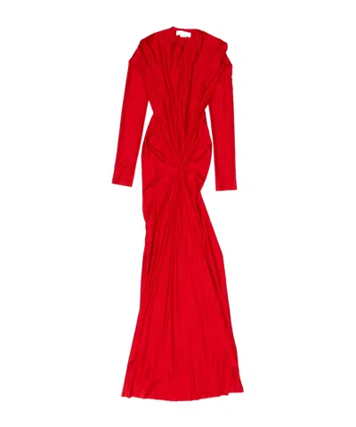 Victoria Beckham Long-sleeved Dress In Red