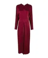 Victoria Beckham Dolman-sleeves Midi Dress In Red