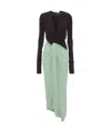 Victoria Beckham Knotted Jersey Gown In Black