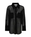 Victoria Beckham Lightweight Cotton Blend Shirt W/pockets In Black