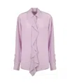 Victoria Beckham Long-sleeved Shirt In Pink