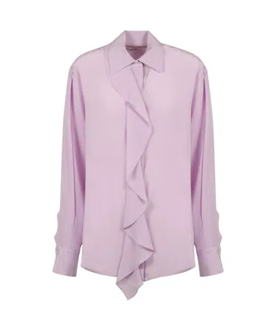 Victoria Beckham Long-sleeved Shirt In Pink