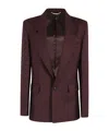 Victoria Beckham Sleeve Detail Patch Pocket Jacket In Red