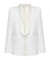 Victoria Beckham Shawl-collar Tuxedo Jacket In White