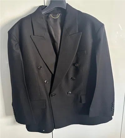 Victoria Beckham Long-sleeved Suit Jacket In Black