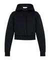 Victoria Beckham Cropped Hoodie In Black