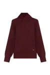 Victoria Beckham Shawl-collar Jumper In Brown