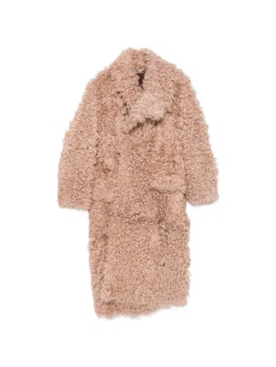 Victoria Beckham Long-sleeve Coat In Pink