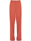 Victoria Beckham Single Pleat Trousers In Yellow & Orange