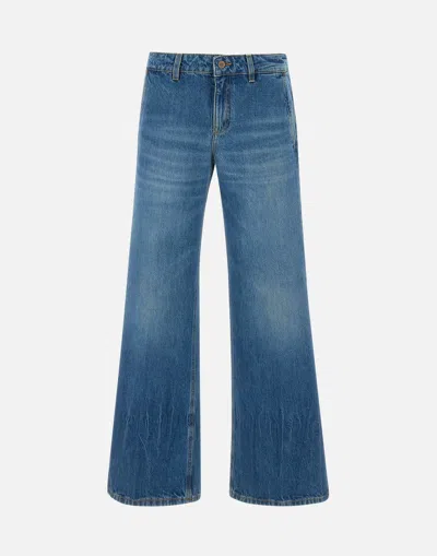 Victoria Beckham Low Waist Flare Denim Jeans In Blue