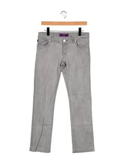 Pre-owned Victoria Beckham Low-rise Straight Leg Jeans In Gray